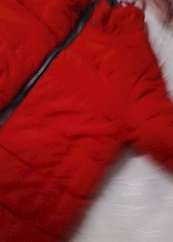 9 Yaş Beden Kırmızı Fermuarlı Erkek Çocuk Mont