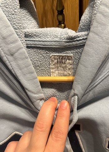 GAP Gri Kapüşonlu Erkek Sweatshirt - Görsel 3