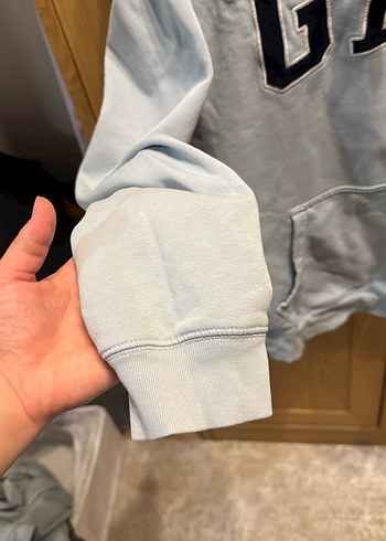 GAP Gri Kapüşonlu Erkek Sweatshirt - Görsel 4
