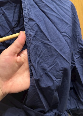 Uzun Lacivert kadın elbise - Görsel 3