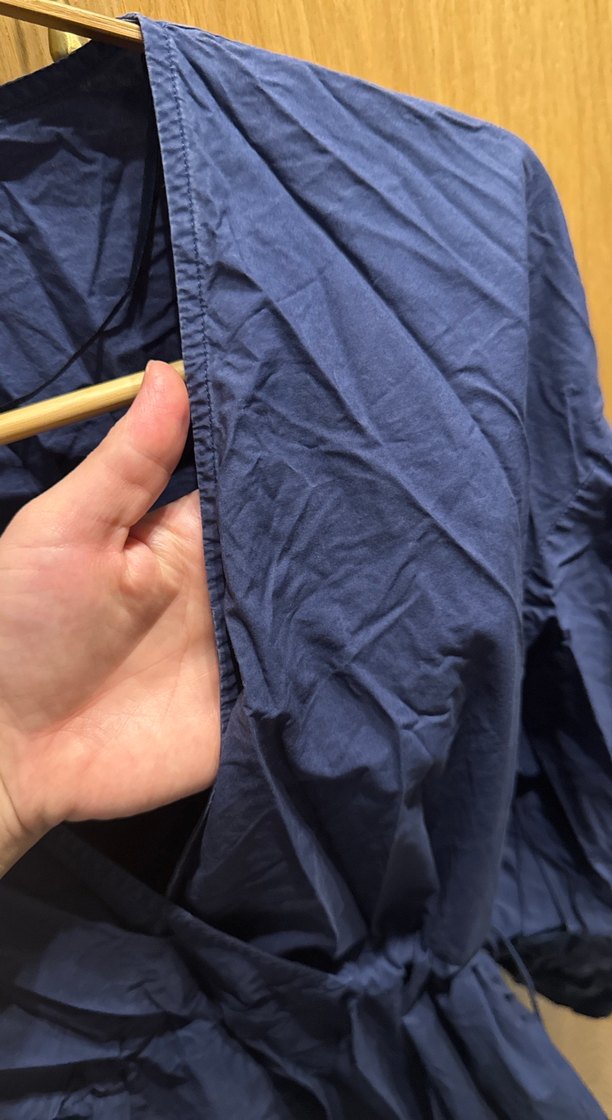 Uzun Lacivert kadın elbise - Görsel 3