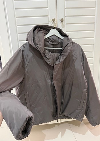 Uniqlo Kadın Gri Midi Kışlık Mont - Görsel 2