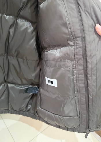 Uniqlo Kadın Gri Midi Kışlık Mont - Görsel 4
