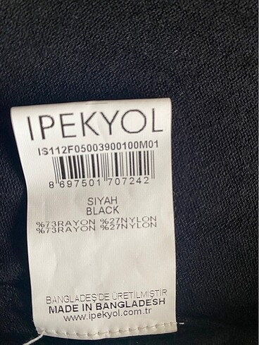 m Beden siyah Renk Hırka ipekyol