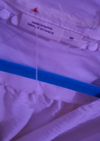 Beyaz V Yaka Bohem bluz - Görsel 3