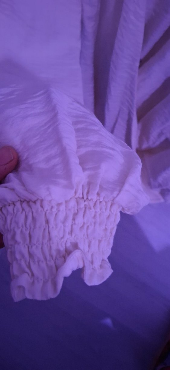 Beyaz V Yaka Bohem bluz - Görsel 2