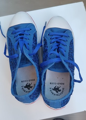 Converse Kadın Mavi Denim Bağcıklı Platform Spor Ayakkabı
