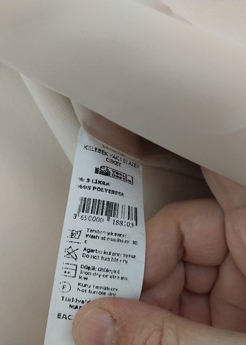 M beden  toz pembe  renk Ofis blazer oversize blazer ceket - Görsel 3