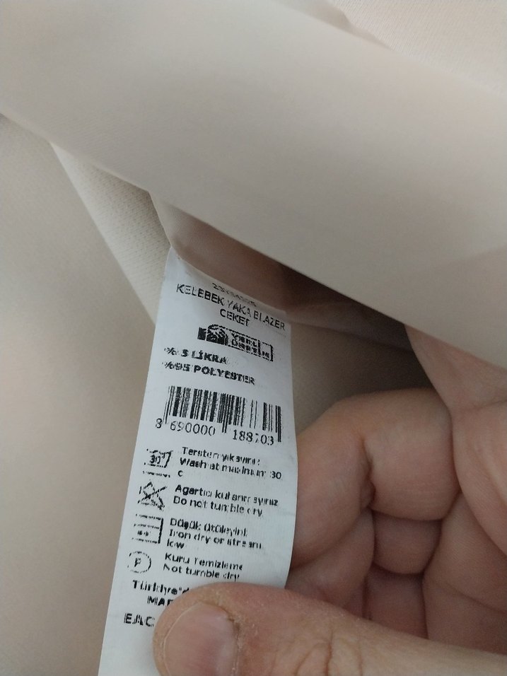 M beden  toz pembe  renk Ofis blazer oversize blazer ceket - Görsel 3