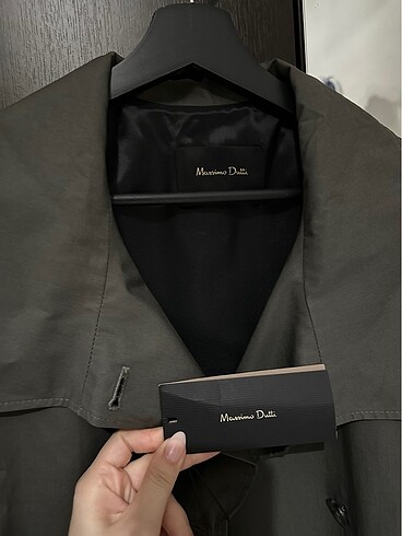 xs Beden haki Renk Massimo Dutti kısa trençkot