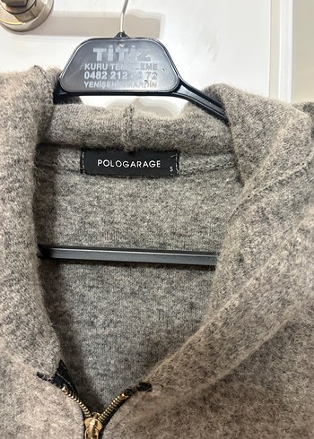 Polo Garage Gri Fermuarlı ceket