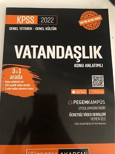  Beden Renk Pegem KPSS Vatandaşlık
