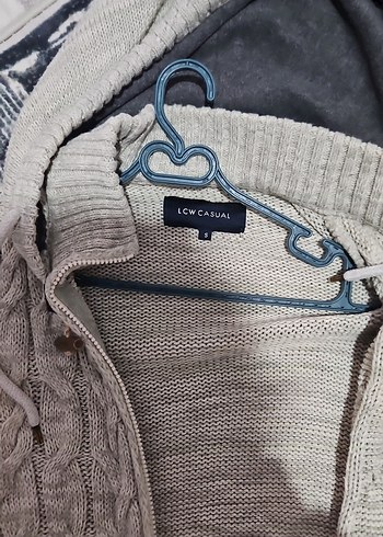 Gri Kapüşonlu Örgü Erkek Hırka - Görsel 3