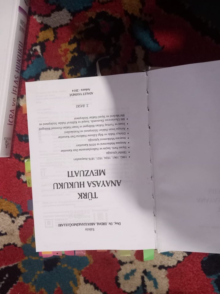 Türk Anayasa Hukuku Mezuzuati Kitabı - Görsel 2