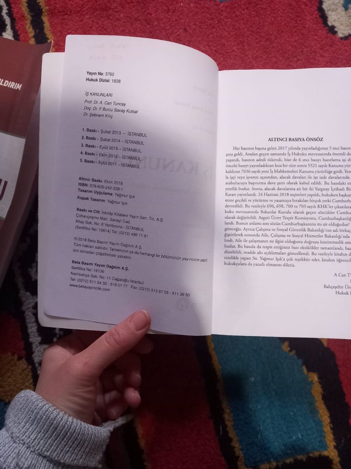 İş Kanunları Kitabı 2018 - 6. Baskı - Görsel 2