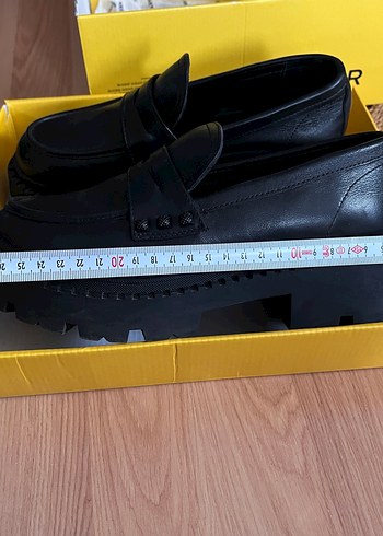 Siyah Tokalı Platform Topuklu Kadın Loafer - Görsel 3