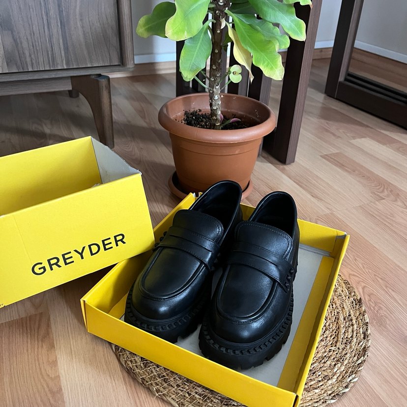 Siyah Tokalı Platform Topuklu Kadın Loafer - Görsel 5