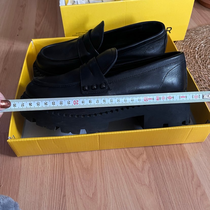 Siyah Tokalı Platform Topuklu Kadın Loafer - Görsel 3