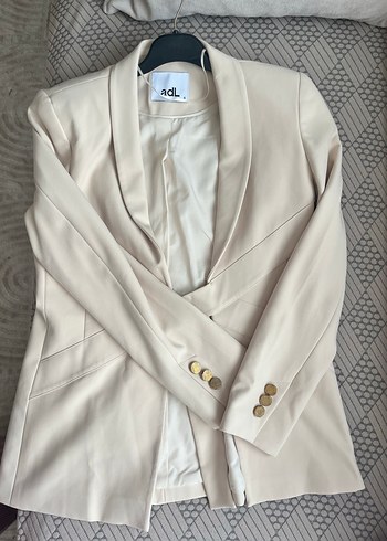 Bej Kadın Midi Blazer Ceket