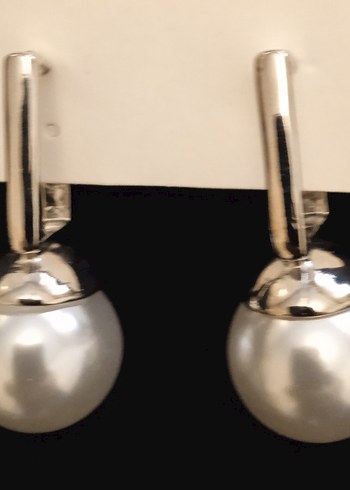 Accessorize Bej ve Gri Parlak Midi Küpe