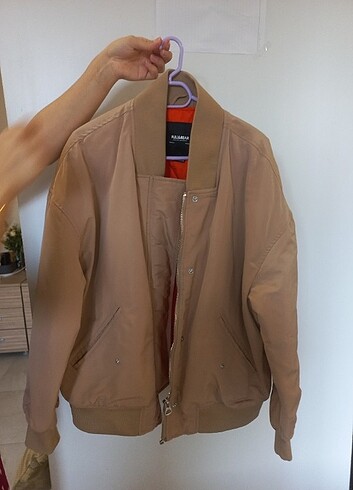 xs Beden camel Renk Pull & bear bomber ceket