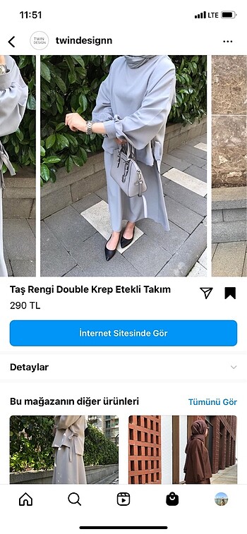 Tesettür etekli takım
