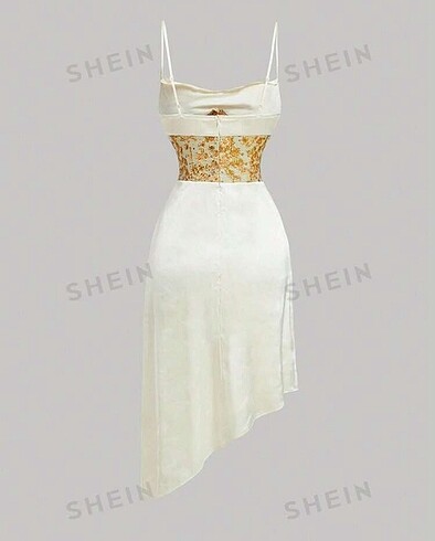Sheinside Mezuniyet elbisesi korseli vintage Y2K abiye