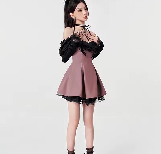 Diğer Lolita vintage y2K gotik mezuniyet elbisesi