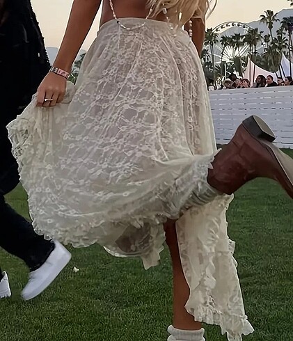 Diğer Dantel vintage y2K coquette Lolita etek