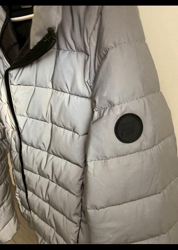 Gri  Günlük Şişme Mont - Görsel 3