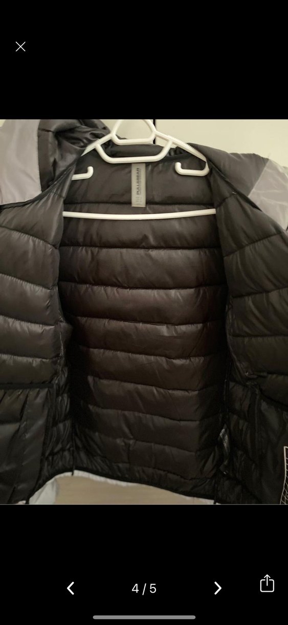 Gri  Günlük Şişme Mont - Görsel 5