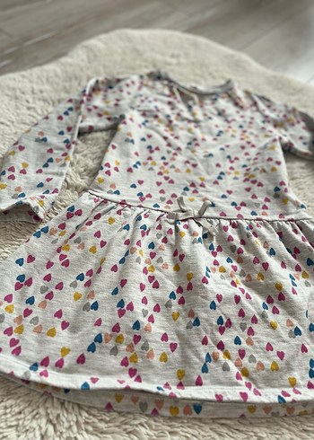 Uzun Kollu Çok Renkli Kız Elbisesi - Görsel 3