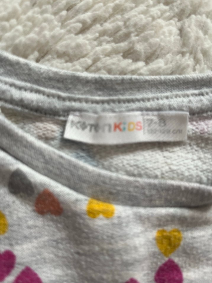 Uzun Kollu Çok Renkli Kız Elbisesi - Görsel 2