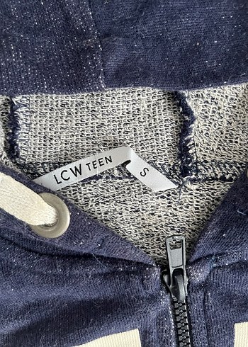 Kızlar için Fermuarlı Kapüşonlu Mavi Eşofman Takımı - Görsel 3