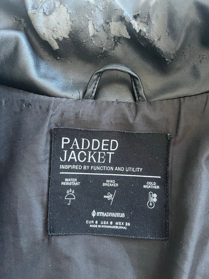 Suni stradawayrus Kürklü Siyah Deri Kadın Mont - Görsel 2