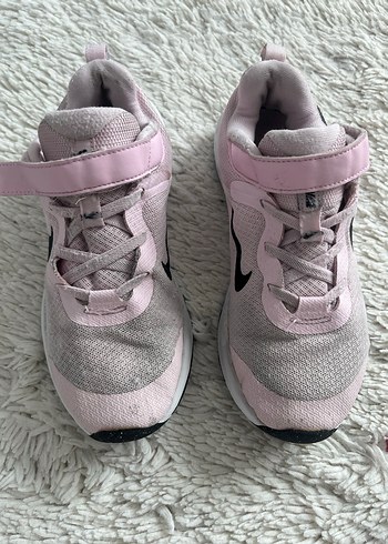 Kız Çocuk Pembe Spor Ayakkabı Cırt Cırtlı - Görsel 4