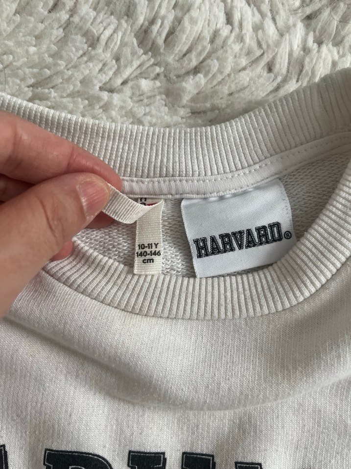 Beyaz Harvard Baskılı kız çocuk takım - Görsel 2