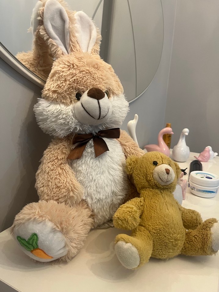 Kahverengi Peluş Tavşan Oyuncak - Görsel 2