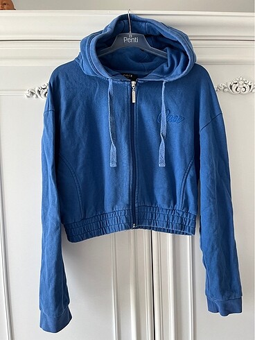 Diğer Bayan fermuarlı crop Sweat