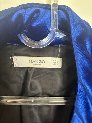 Mango mango dışı kadife mont