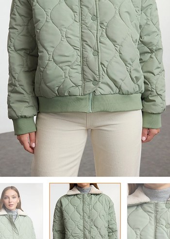 Düğmeli Midi Kadın Mont - Görsel 3