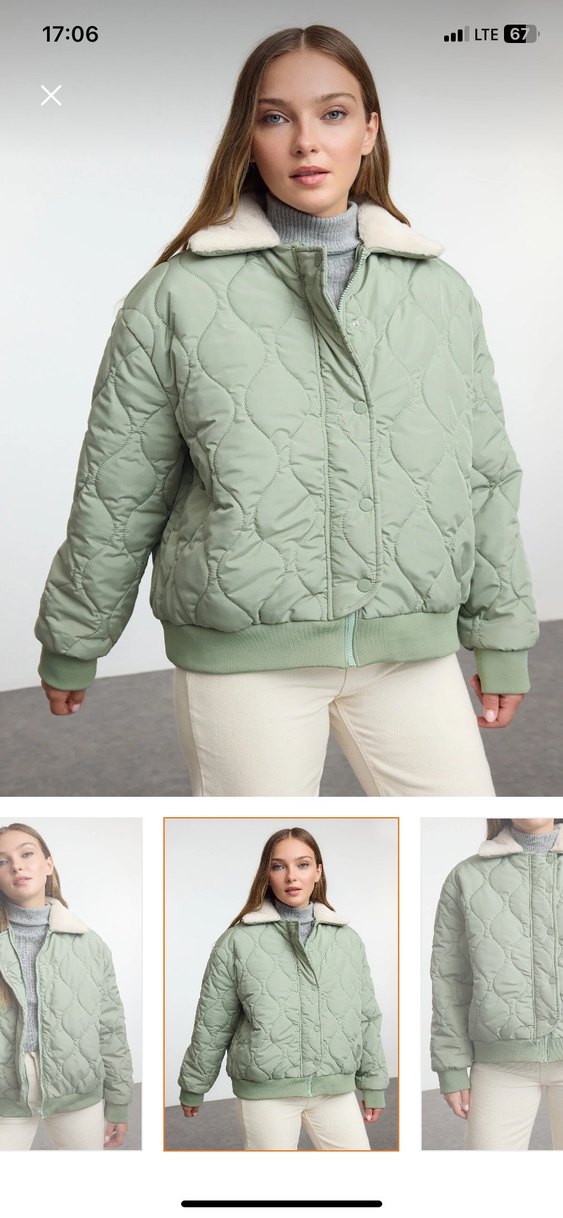 Düğmeli Midi Kadın Mont - Görsel 2