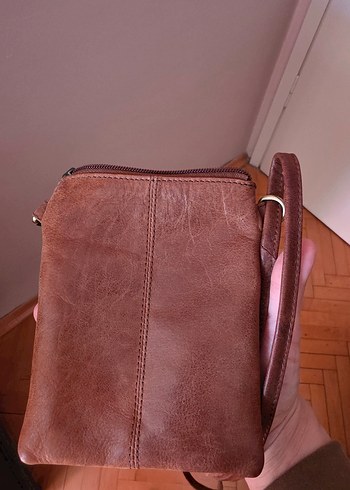 Kahverengi Deri Kadın Çanta - Görsel 4