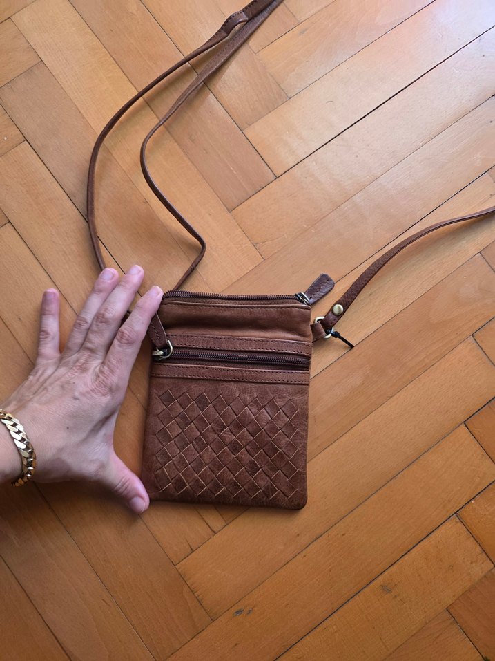 Kahverengi Deri Kadın Çanta - Görsel 3