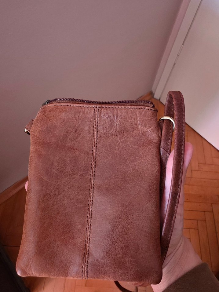 Kahverengi Deri Kadın Çanta - Görsel 4