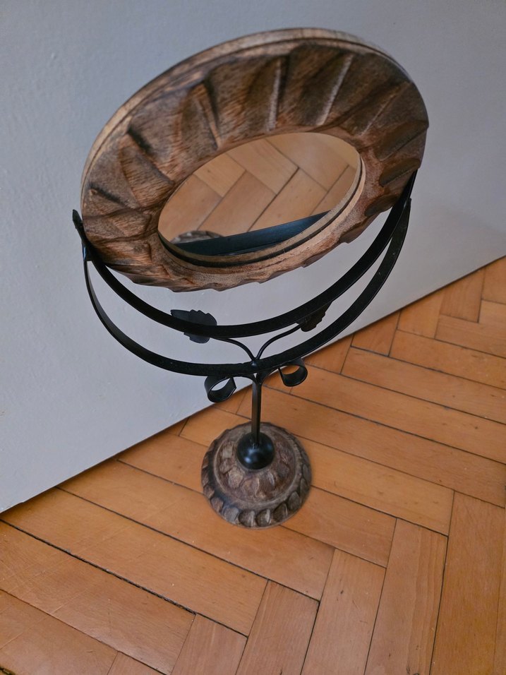 Bej Renkli Dekoratif Yuvarlak Ayna - Görsel 3