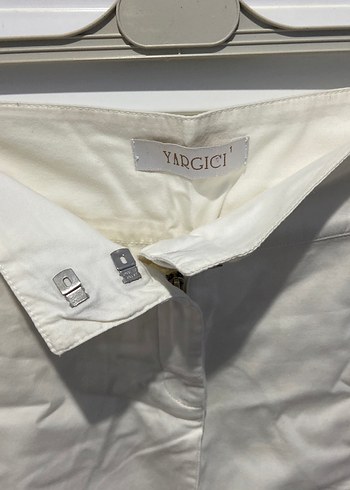 Beyaz Midi Keten Etek - Görsel 2