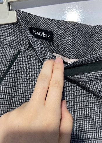 Network Gri Kadın Kumaş Pantolon