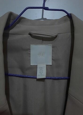 l Beden ten rengi Renk H&M bej oversize blazer ceket