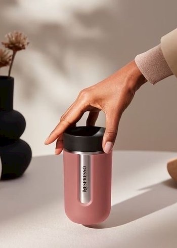 Nespresso Pembe Termos - Nomad Travel Mug Small Terracotta - Görsel 3